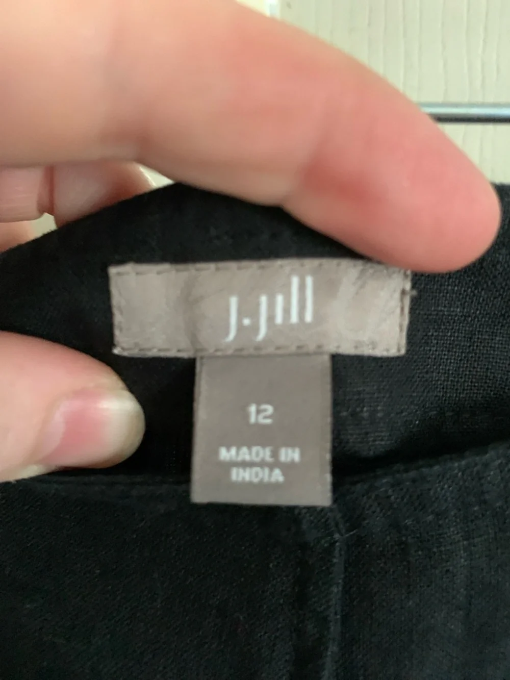 J. Jill Black A-Line Linen Skirt - Picture 2 of 3